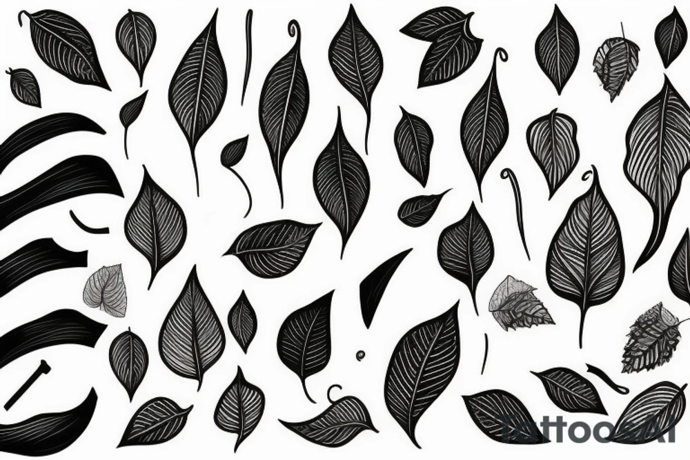 long vines with spade shaped leaves tattoo idea long vines with spade shaped leaves tattoo idea
