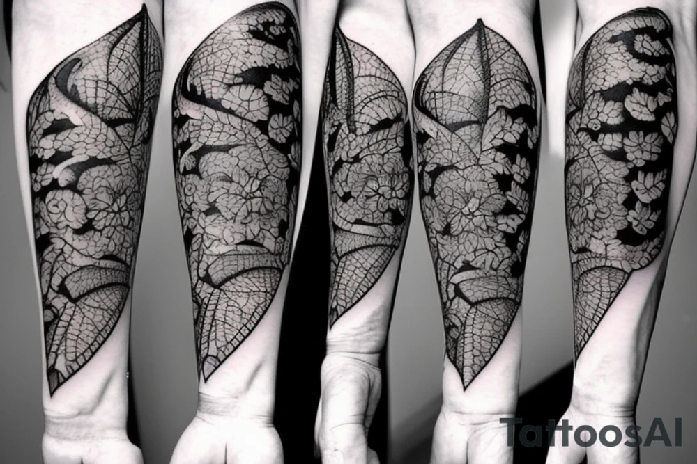long vine with spades tattoo idea
