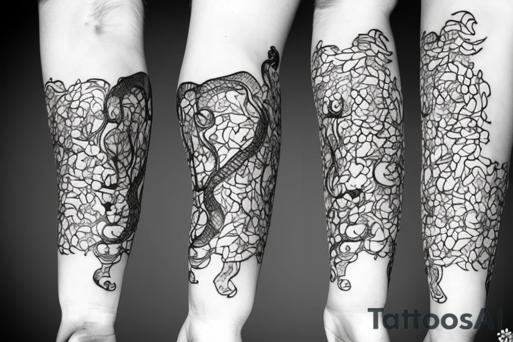 long vine with spades tattoo idea