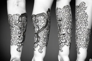 long vine with spades tattoo idea