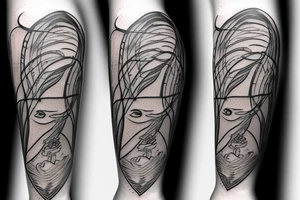single long vine with spades tattoo idea