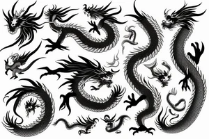 the oriental korean dragon tattoo idea