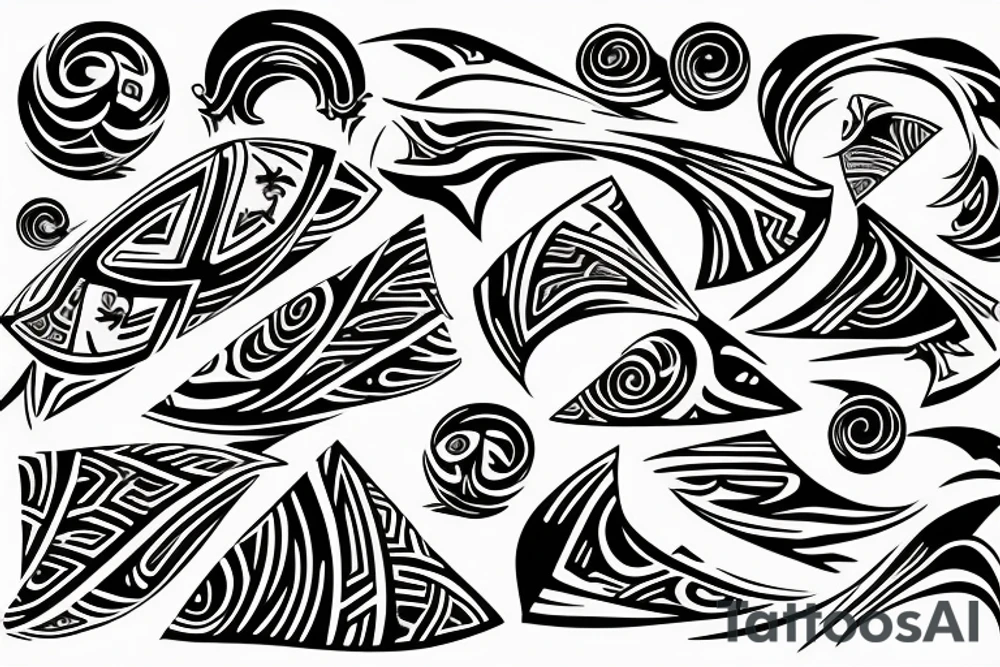something abstract, like 
lightnings or waves tattoo idea