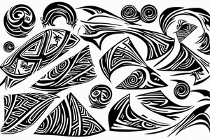something abstract, like 
lightnings or waves tattoo idea