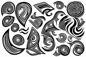 something abstract, like 
lightnings or waves tattoo idea