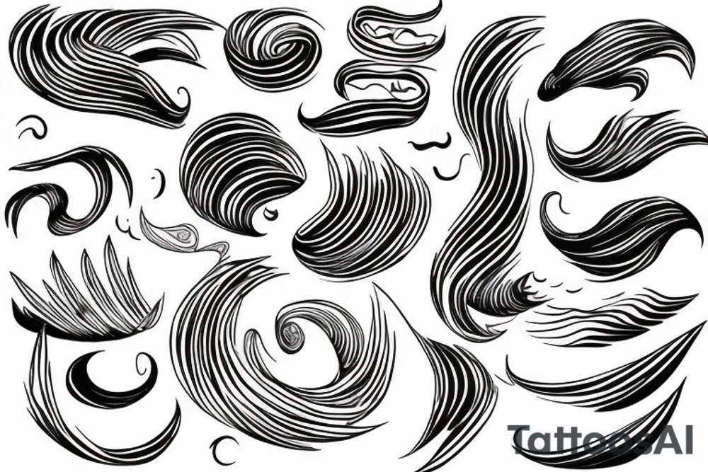 something abstract, like 
lightnings or waves tattoo idea