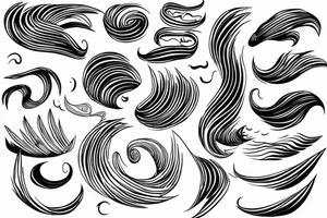 something abstract, like 
lightnings or waves tattoo idea