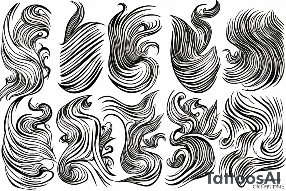 something abstract, like 
lightnings or waves tattoo idea