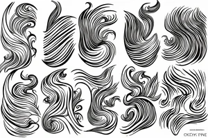 something abstract, like 
lightnings or waves tattoo idea