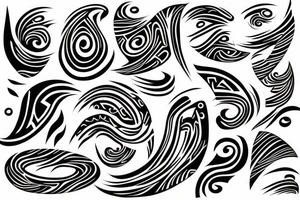something abstract, like 
lightnings or waves, like new tribal tattoo idea