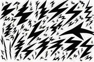 lightning bolts made by very infected lines or dashed tattoo idea