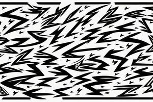 lightning bolts made by very infected lines or dashed tattoo idea