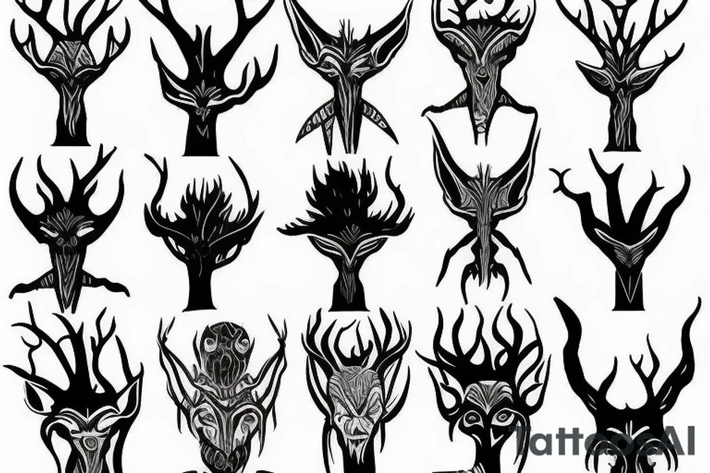 something like a tree elf or tribal treant tattoo idea