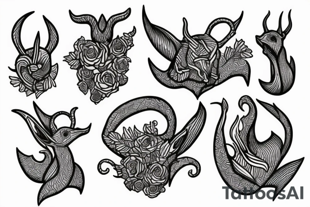 Sea goat tattoo idea