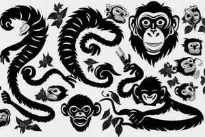 Monkey of death tattoo idea