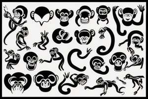 Monkey of death tattoo idea