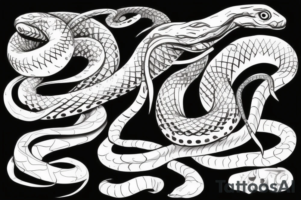 Snake about to strike tattoo idea