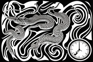Snake about to strike tattoo idea