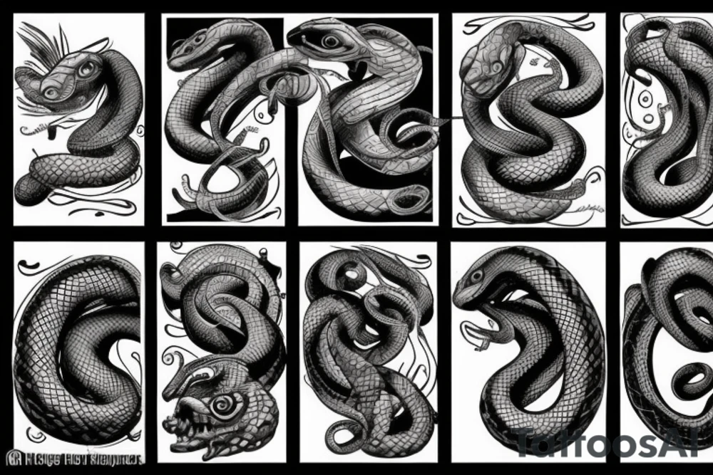 Snake dancing tattoo idea