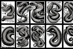 Snake dancing tattoo idea