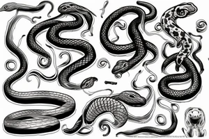 Snake dancing tattoo idea