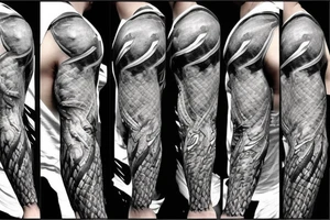 masculine thor hero pose tattoo idea