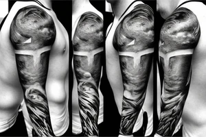 masculine thor hero pose tattoo idea
