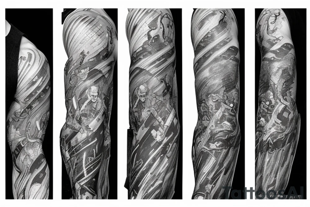 masculine thor hero pose tattoo idea
