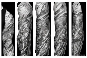 masculine thor hero pose tattoo idea