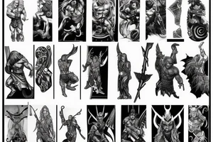 masculine thor hero pose tattoo idea
