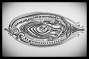 A small design with the words ‘Sairam’ and ‘Reeshma’ , the design should be in the form of a straight line tattoo idea