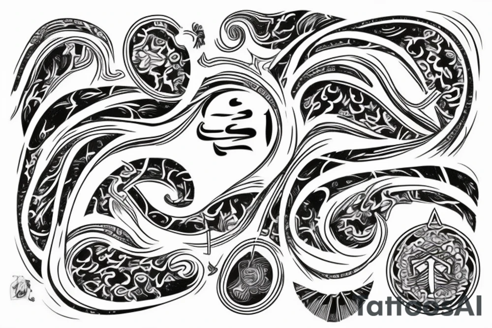 A small design with the words ‘Sairam’ and ‘Reeshma’ , the design should be in the form of a straight line tattoo idea