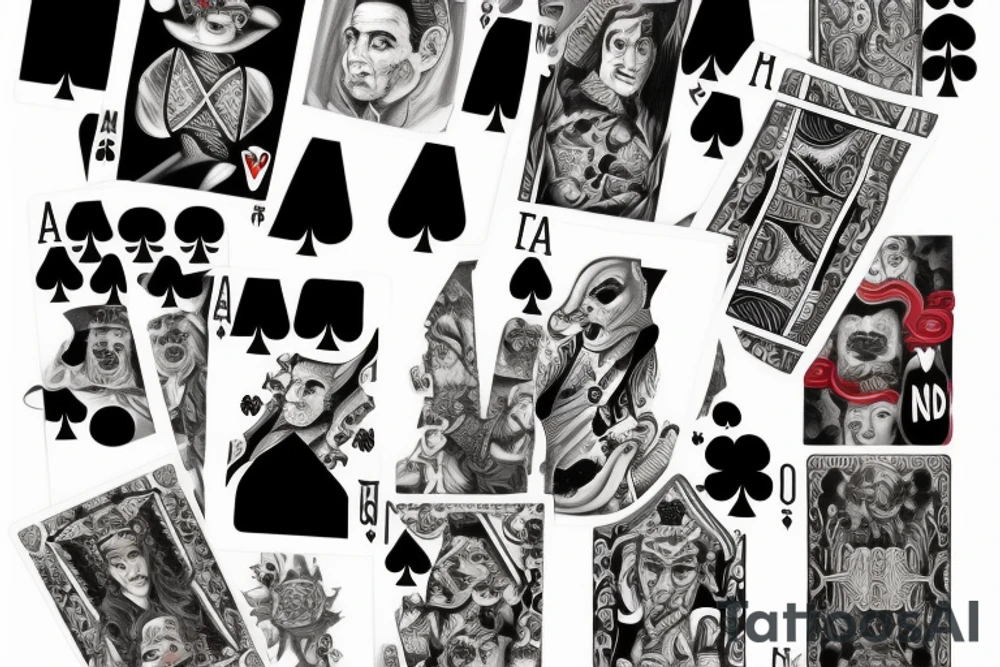 Papa legbs playing poker tattoo idea