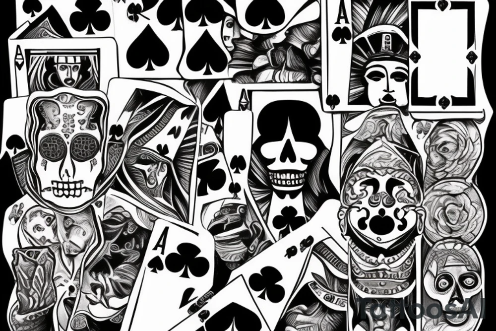 Papa legba playing poker tattoo idea