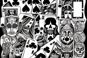 Papa legba playing poker tattoo idea