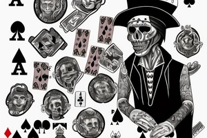 Papa legba playing poker tattoo idea