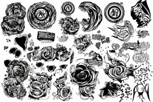 Money texture clouds tattoo idea