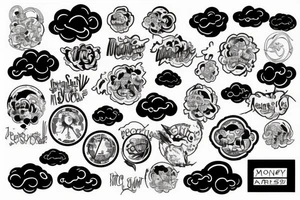 Money clouds tattoo idea