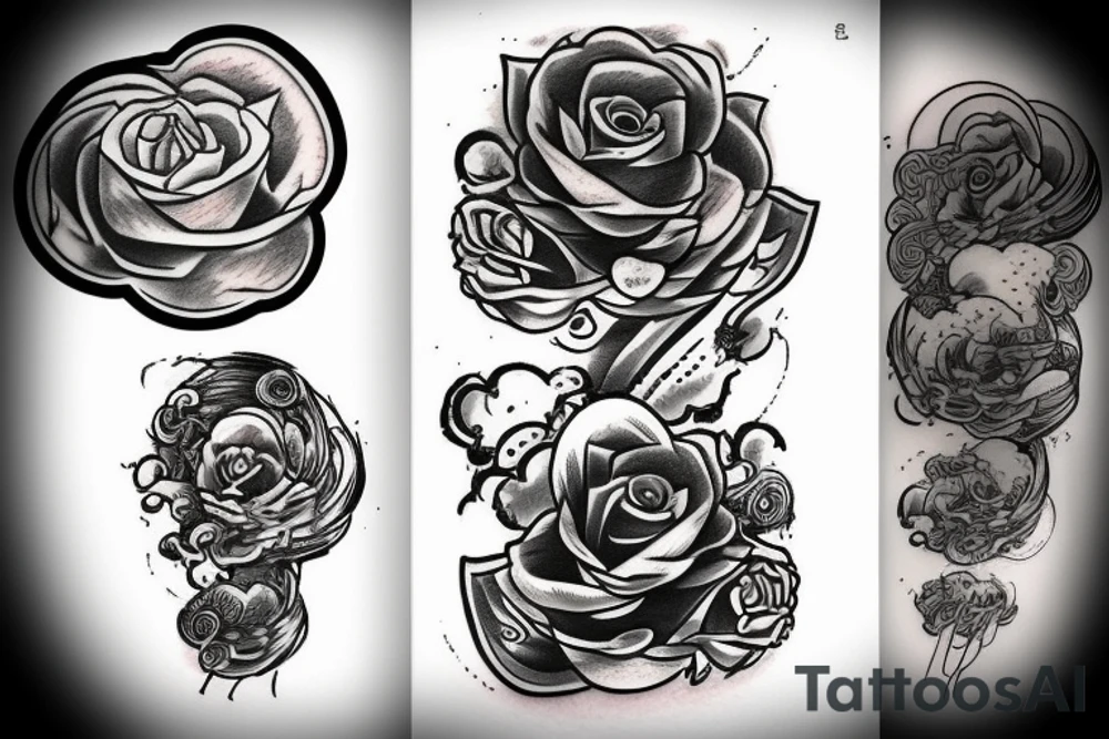 Money clouds tattoo idea