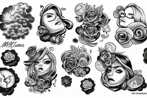 Money clouds tattoo idea