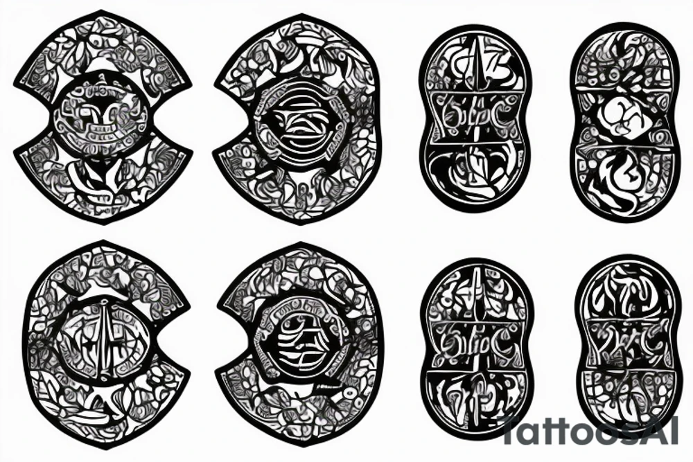 Ace of spaces thorns poker chips tattoo idea