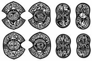 Ace of spaces thorns poker chips tattoo idea