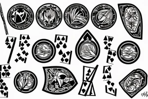 Ace of spaces thorns poker chips tattoo idea