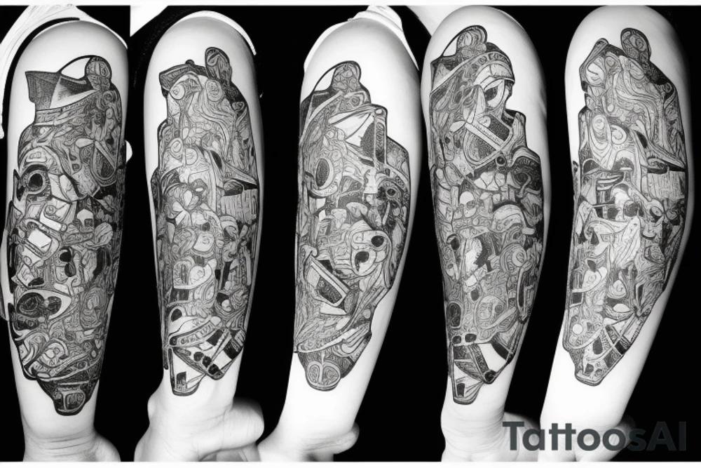 Ripped poker game tattoo idea