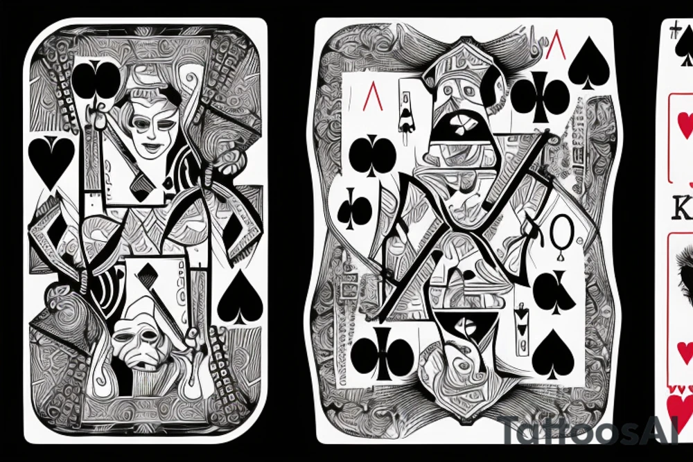 Ripped poker game tattoo idea