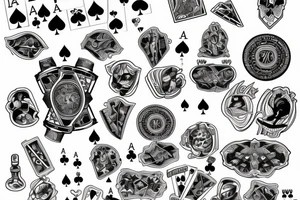 Ripped poker game tattoo idea