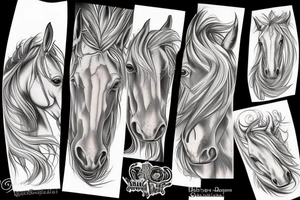 Horse home tattoo idea