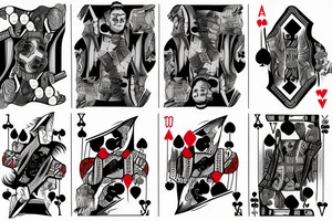 Ripped poker game tattoo idea
