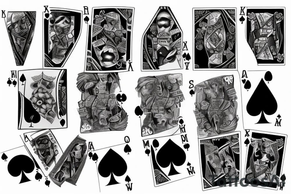 Ripped poker game tattoo idea
