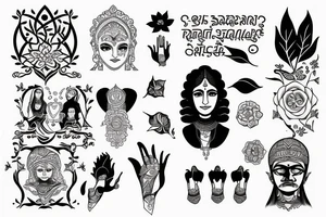 The words Sairam and Reeshma tattoo idea